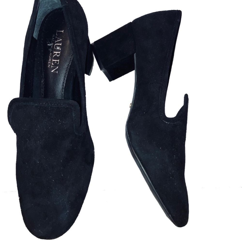 Ralph Lauren Suede Block Heels
